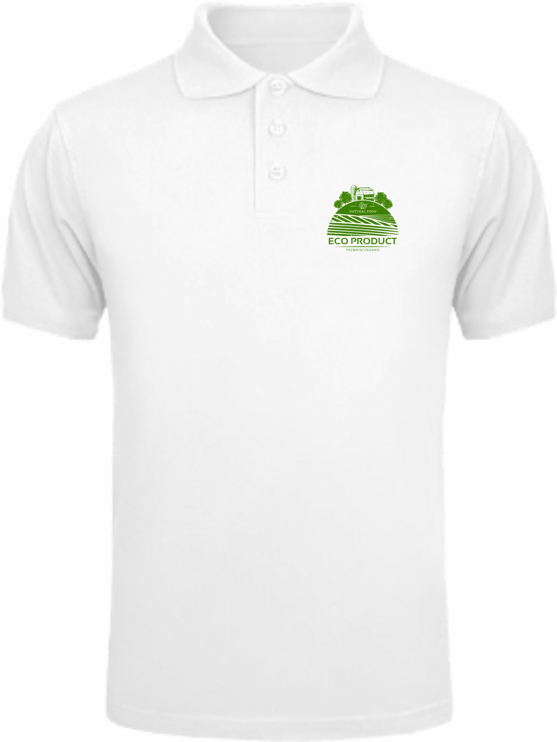 Beyaz polo yaka tişört